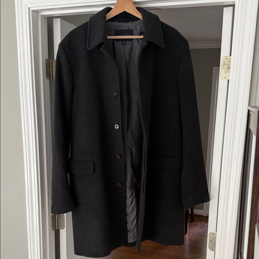 Banana Republic Charcoal Gray Coat Large